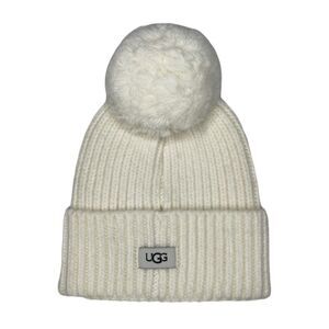 Ugg Pom Knit Wool Blend Beanie NWT